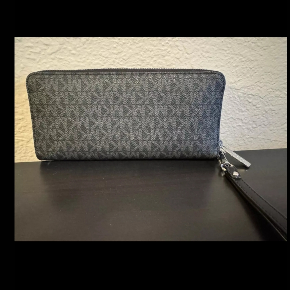Michael Kors Black And Gray Wristlet - Picture 2 of 5